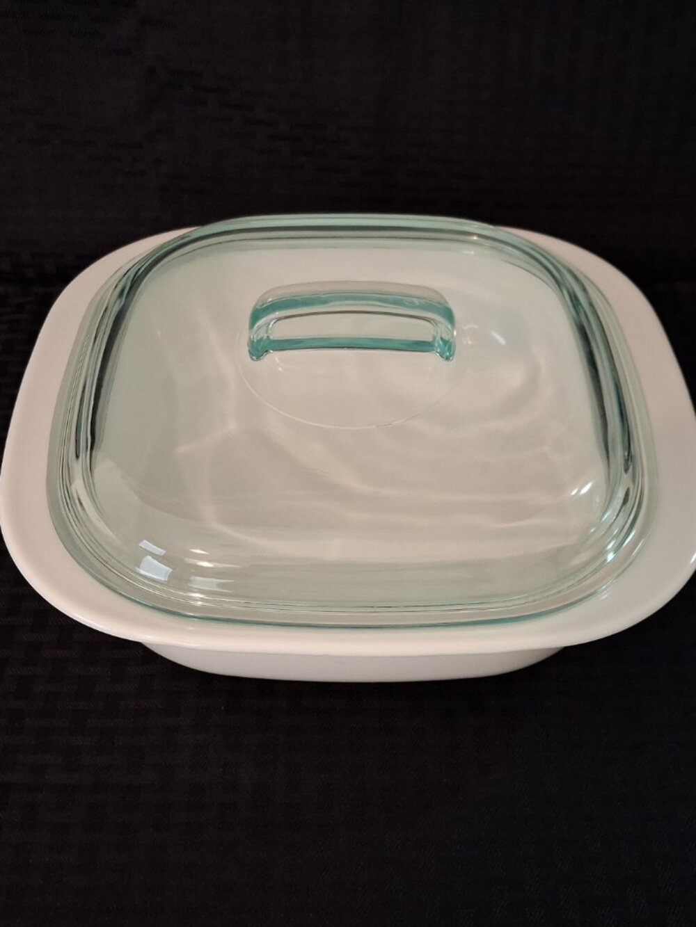 Corning Ware Simply Light 2.5 Qt Casserole Baking Dish White with Glass Lid EUC